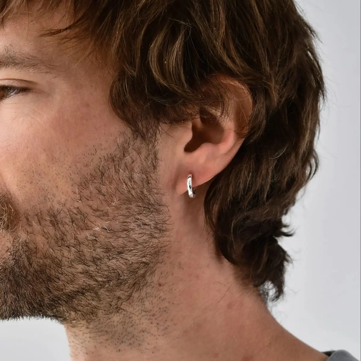 Silver Mens earrings