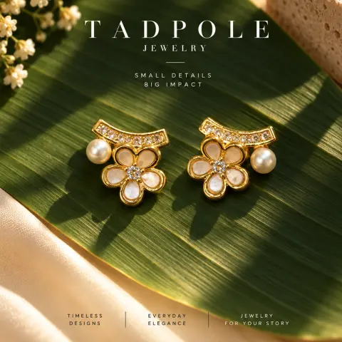 Statement Earring - Dewdrop Bloom