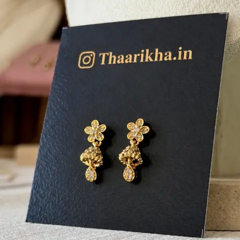 KALYANI JHUMKA ( white stone )