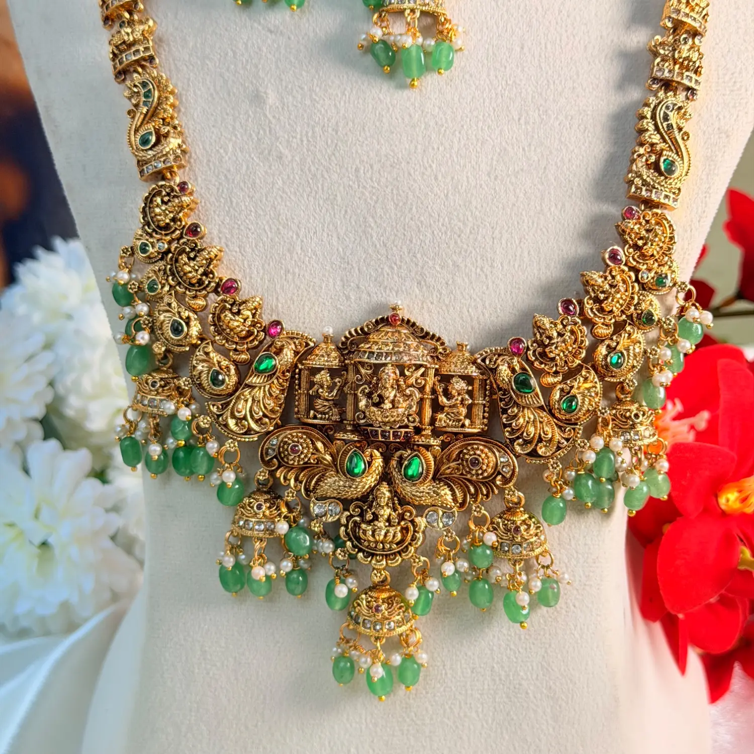 Goddess Lakshmi Temple Bridal Combo Set SJSB022