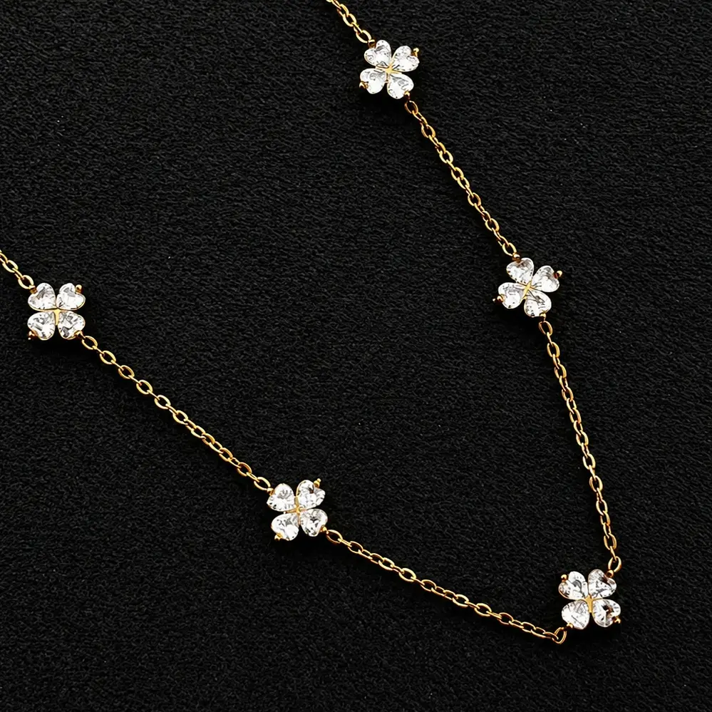 316L Clover charm necklace | 5635