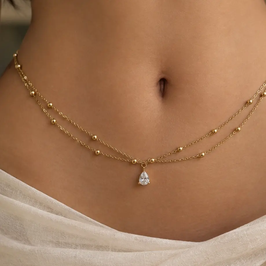 DEW DROPS HIP CHAIN