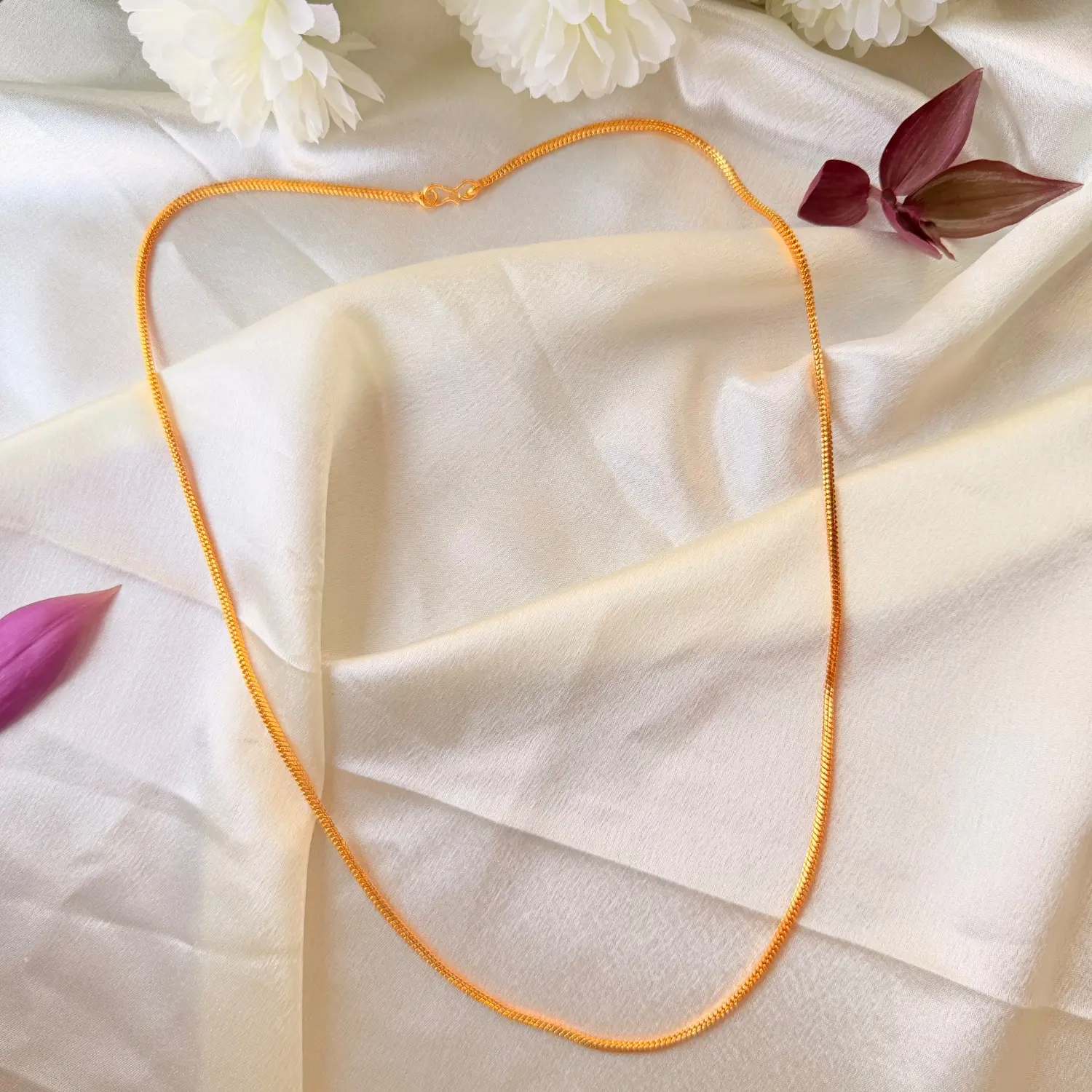Classic Minimalist 26 Inches Gold-Plated Chain Necklace