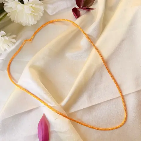 Classic Minimalist 26 Inches Gold-Plated Chain Necklace