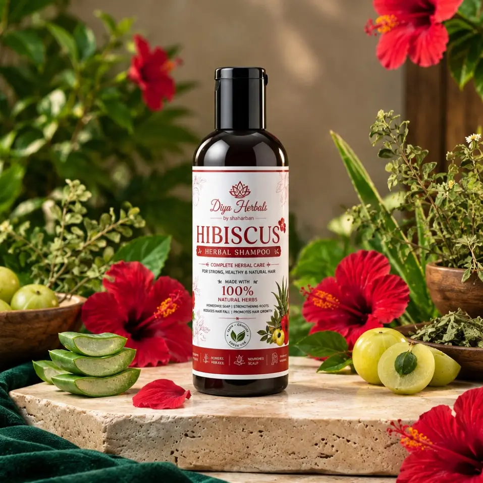 Hibiscus herbal shampoo