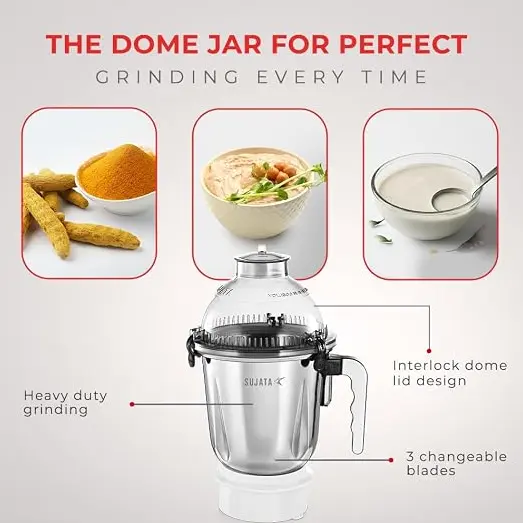 Sujata Dynamix 900 Watts Mixer Grinder