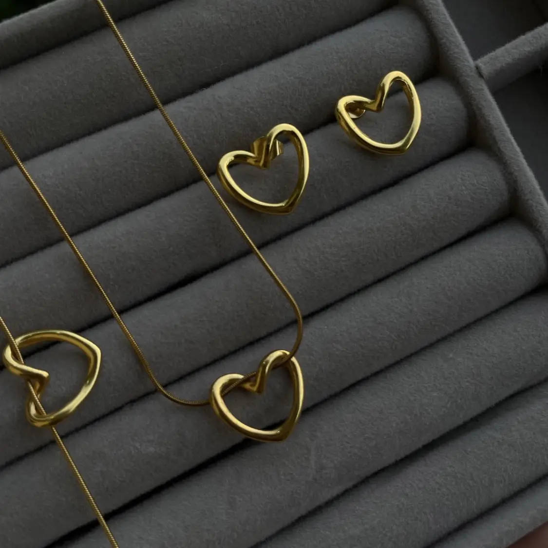Heart Combo (Chain, bracelet, Earrings, Ring)