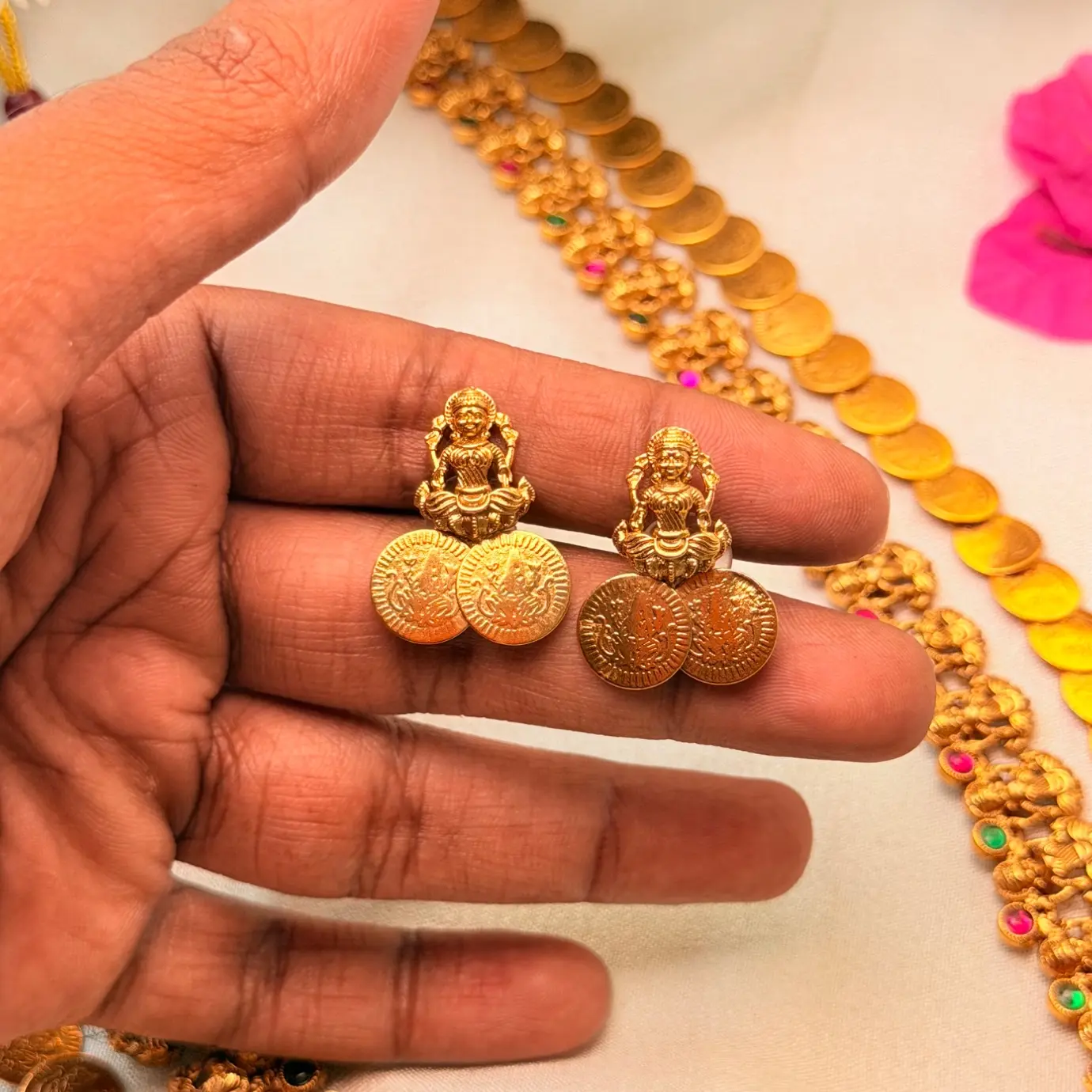 Double layer coin + Lakshmi Kundan Haaram