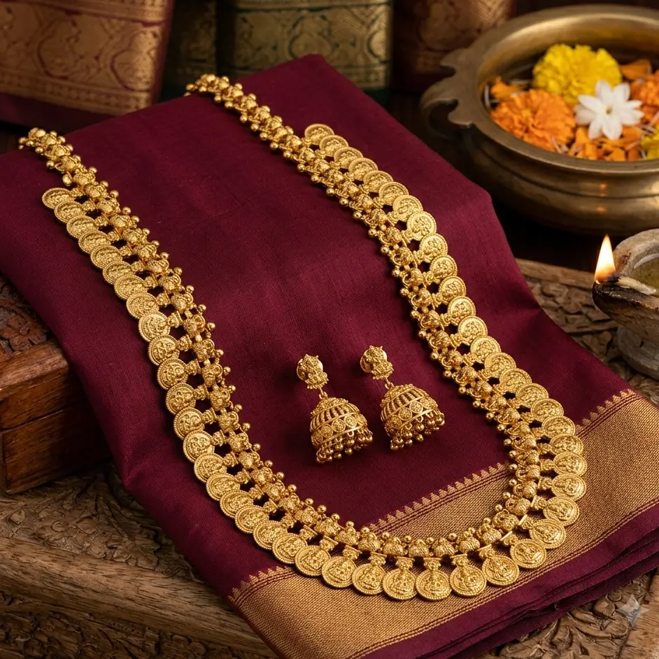 Sneha Inspired Premium Gold Replica Haaram SJPM035