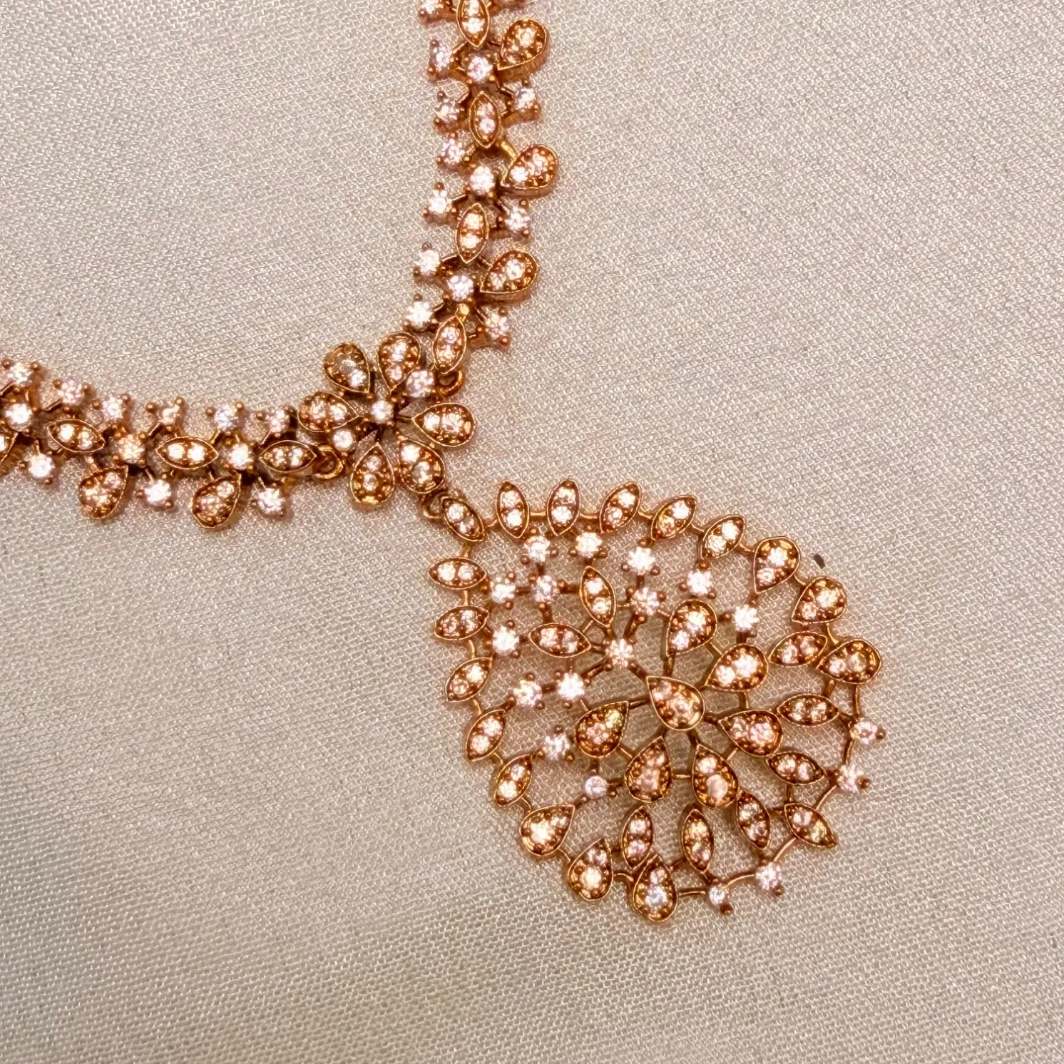 Luminous Floral CZ Necklace Set
