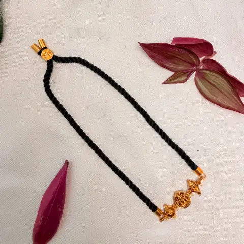 Sacred Lakshmi Black Cord Mangalsutra