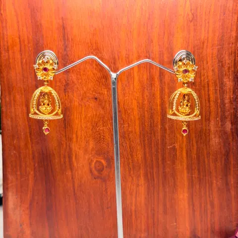 Divine Lakshmi Cage Jhumkas
