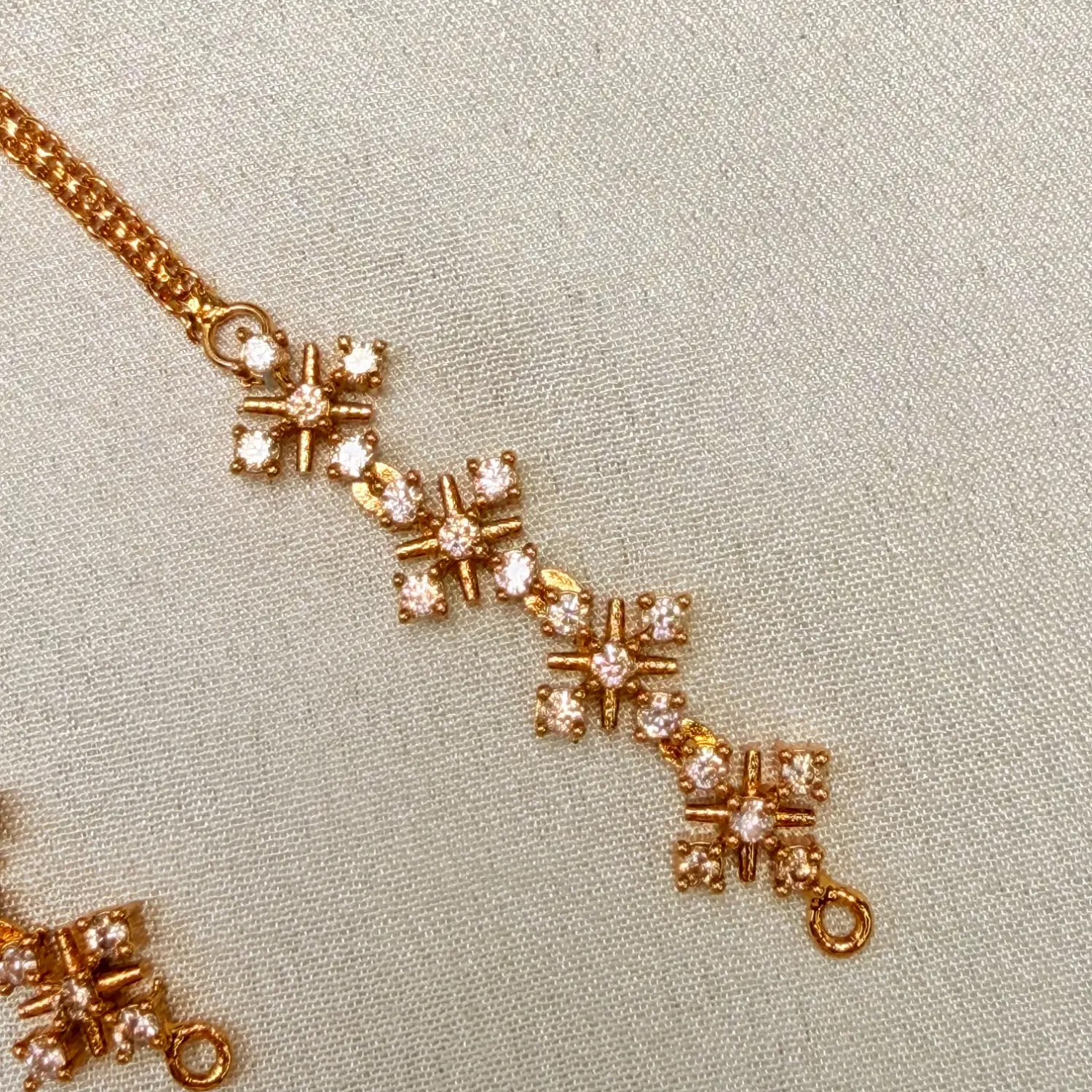 Sparkling CZ Ear Chains / Maatal