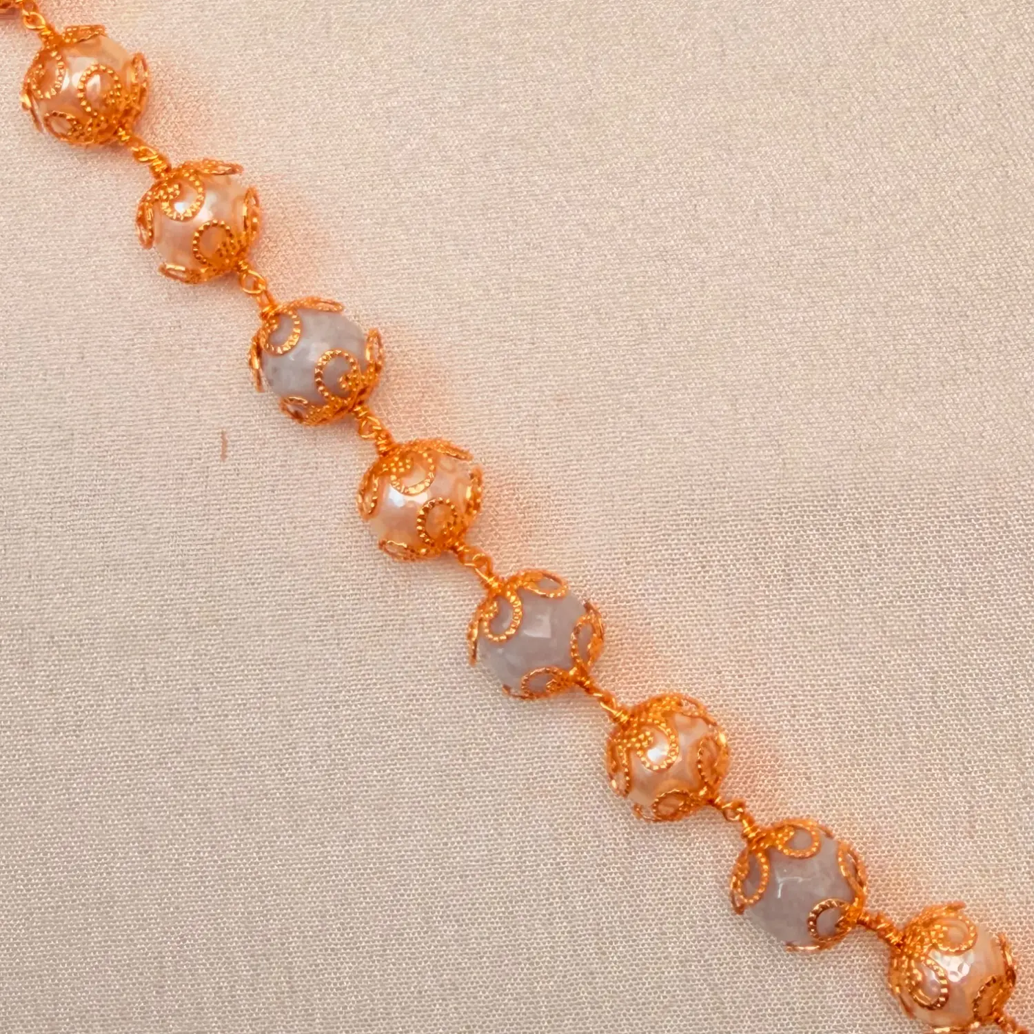 Filigree Beaded Statement Necklace
