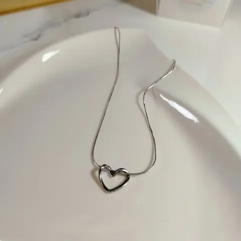Silver heart Drop