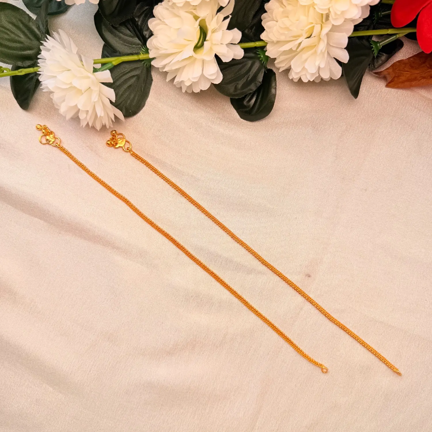 Delicate Dainty Gold-Plated Chain Anklets