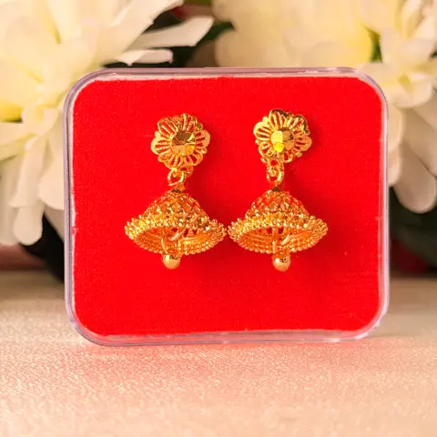 Sunburst Floral Dome Jhumka Earrings