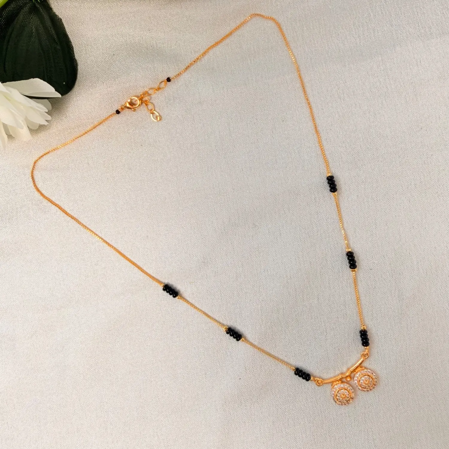 Double-Vatki CZ Mangalsutra Chain