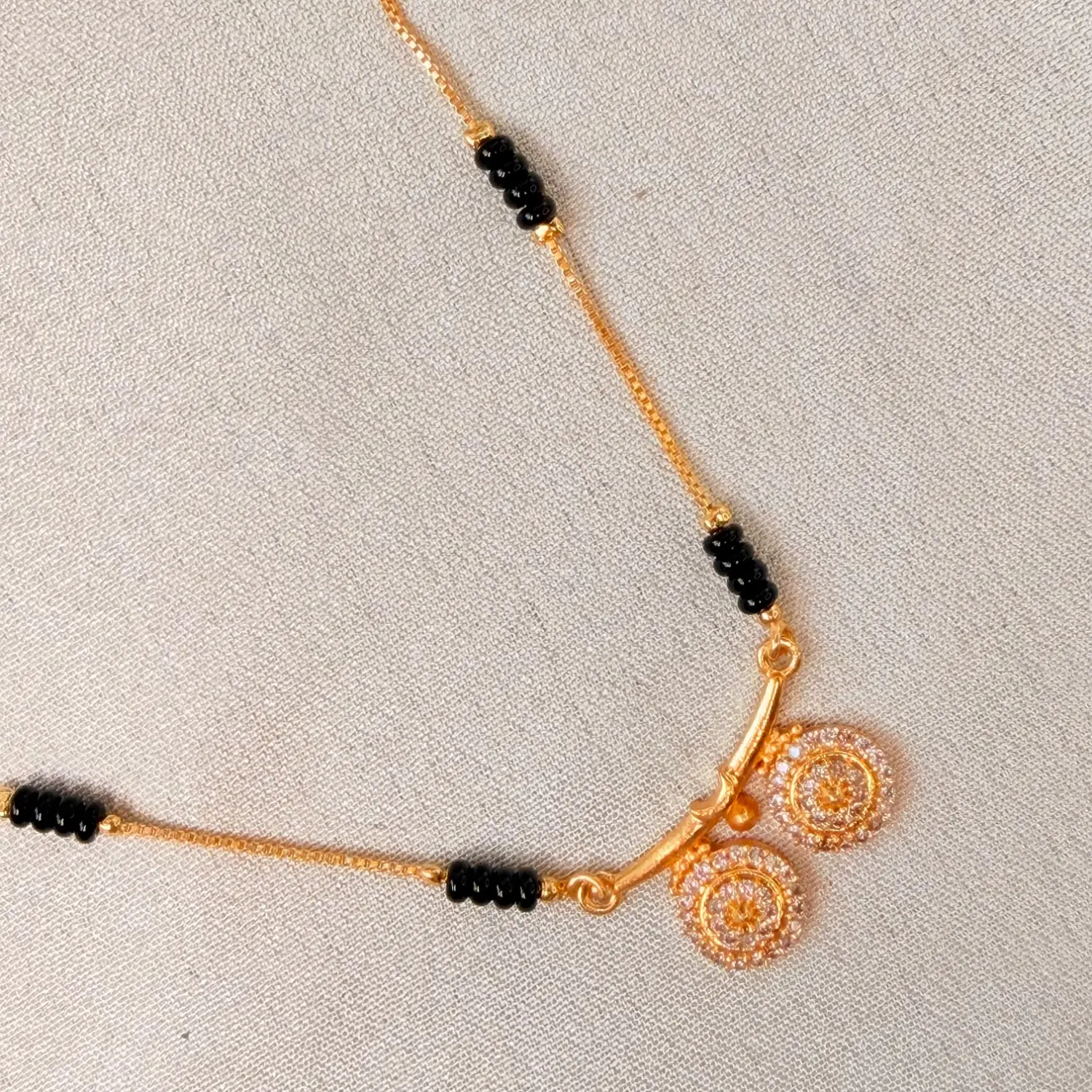 Double-Vatki CZ Mangalsutra Chain