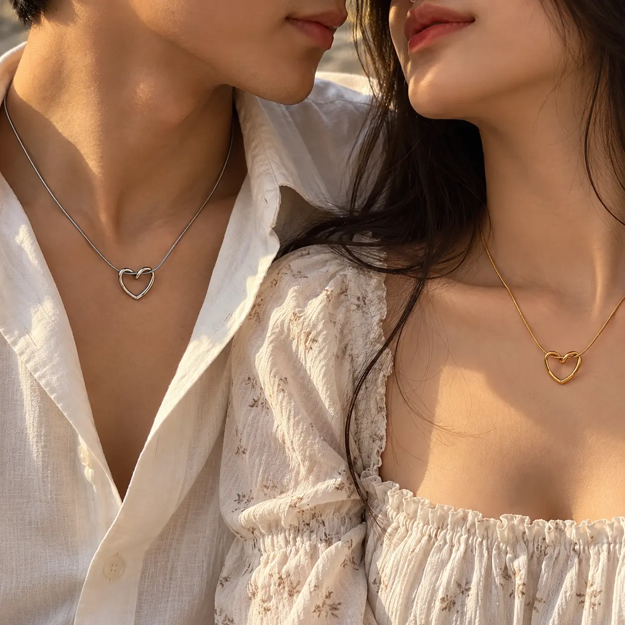 Couple Heart Necklace (pair)