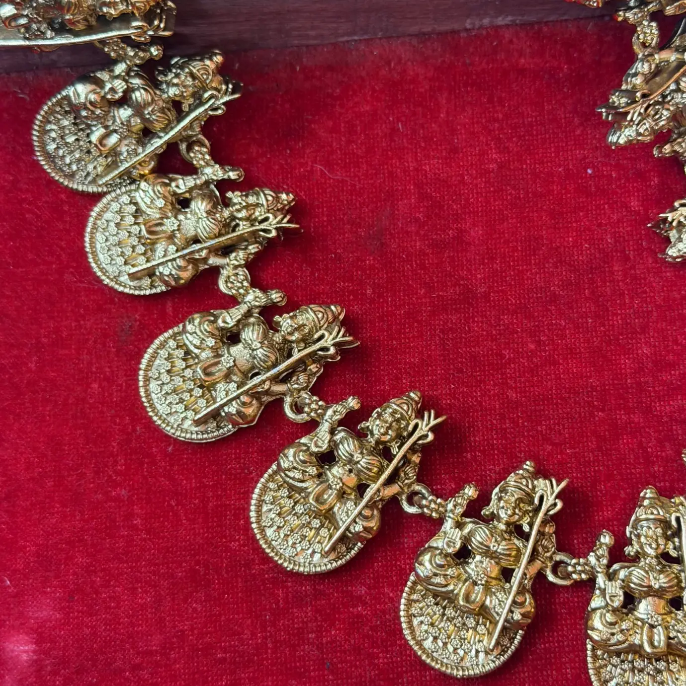 2 in 1 Hipchain + Haaram Gold Replica Kanchi Kamakshi Design