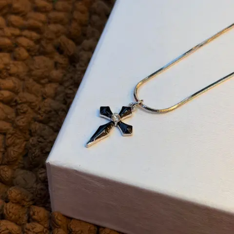 BLACK STONED CROSS