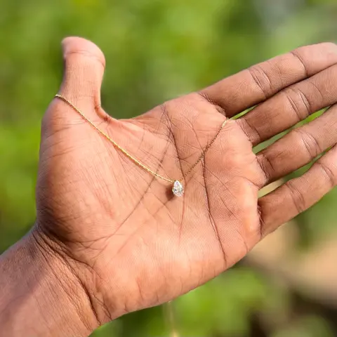 Water-drop pendant necklace