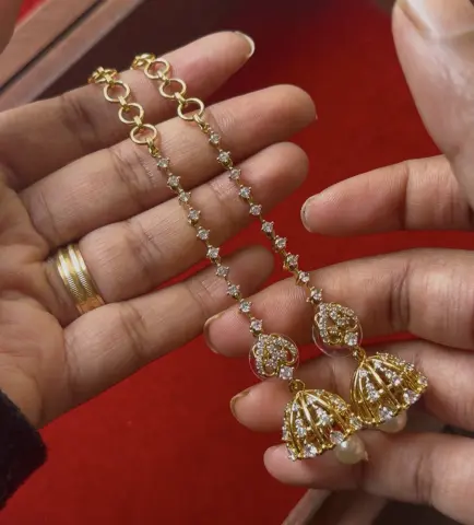 Premium AD Jhumka with Maati SJER030