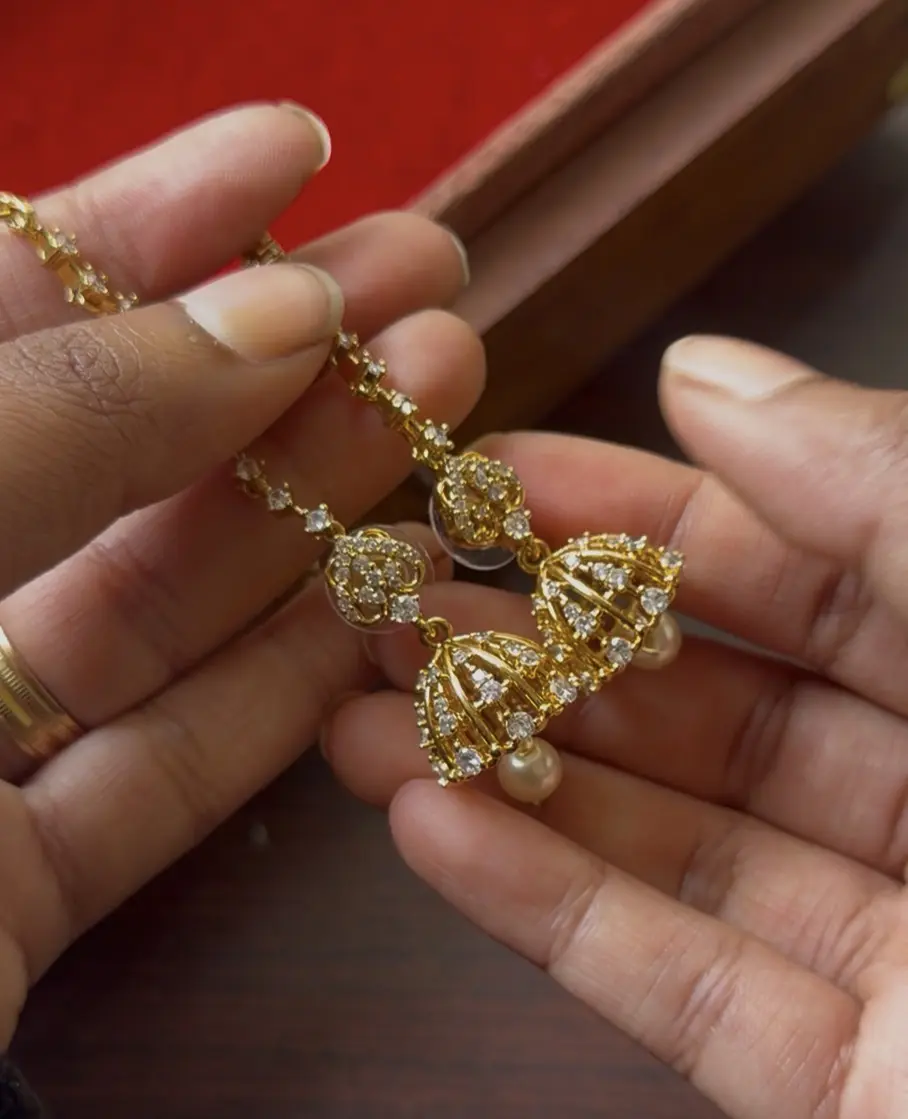 Premium AD Jhumka with Maati SJER030