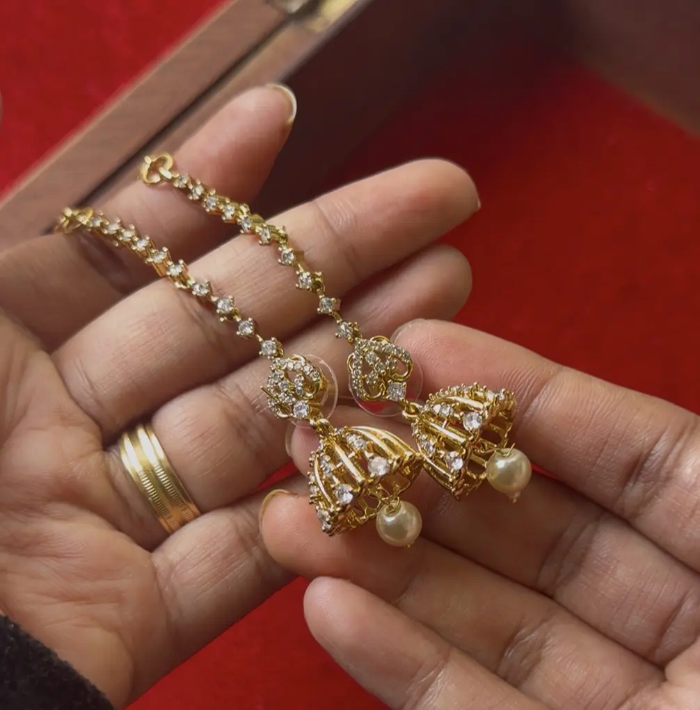Premium AD Jhumka with Maati SJER030