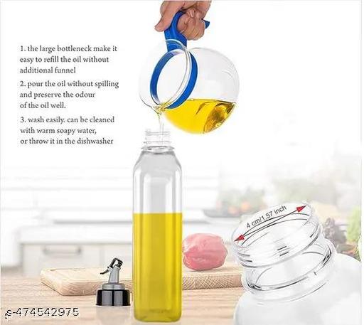 Clear Oil Dispensers – 1 L, Pack of 2