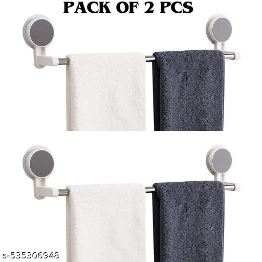 Pack Of 2 Pcs Stainless Steel Wall Mounted Self Adhesive Magic Sticker Towel Napkin Holder Bar For Bathroom And Kitchen