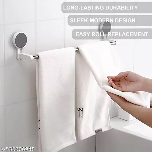 Pack Of 2 Pcs Stainless Steel Wall Mounted Self Adhesive Magic Sticker Towel Napkin Holder Bar For Bathroom And Kitchen