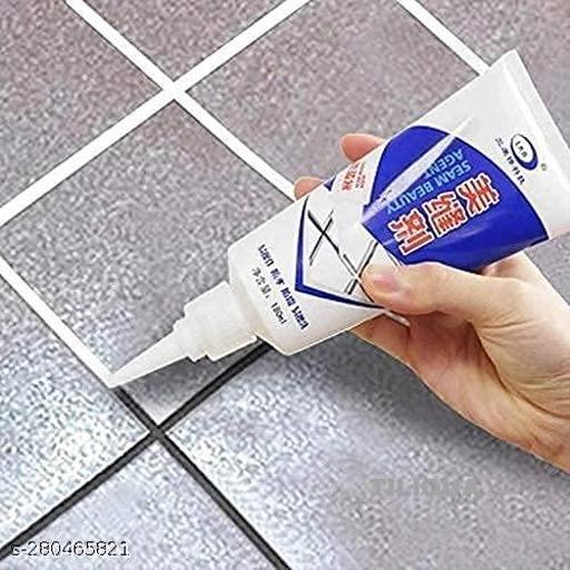 Tiles Gap Filler Waterproof Crack Grout Gap Filler Agent Water Resistant Silicone Sealant for DIY Home Sink Gaps/Grouts Repair Filler Tube Paste for Kitchen, Bathroom (180 Ml White)