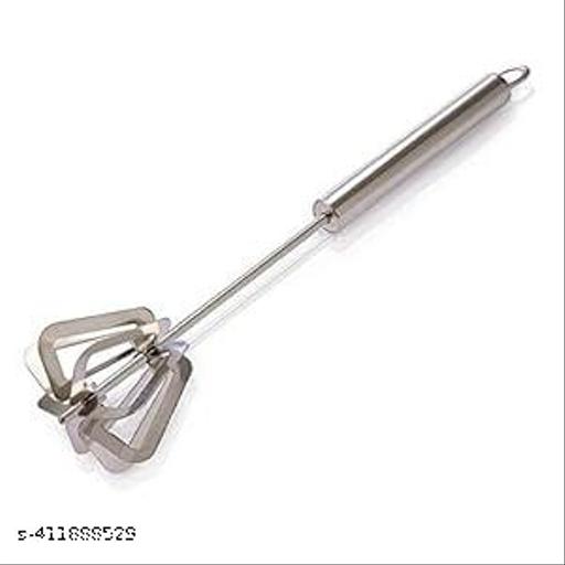 Hand-Push Stainless Steel Rotary Whisk