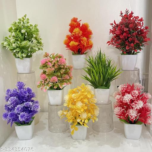 SKINSHINE Artificial Potted Plants – Pack of 8