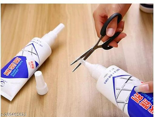 Tiles Gap Filler Waterproof Crack Grout Gap Filler Agent Water Resistant Silicone Sealant for DIY Home Sink Gaps/Grouts Repair Filler Tube Paste for Kitchen, Bathroom (180 Ml White)