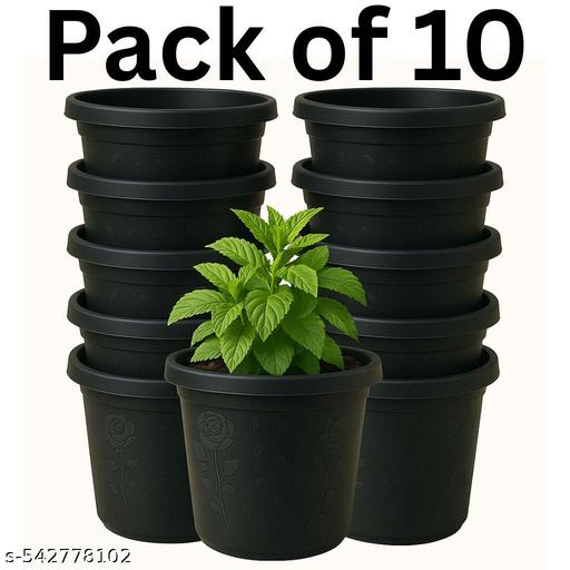 Nursery Flower Pots - 8 Inch Planter 10 pcs, For Home , Indoor , Blacony & Outdoor Gardening