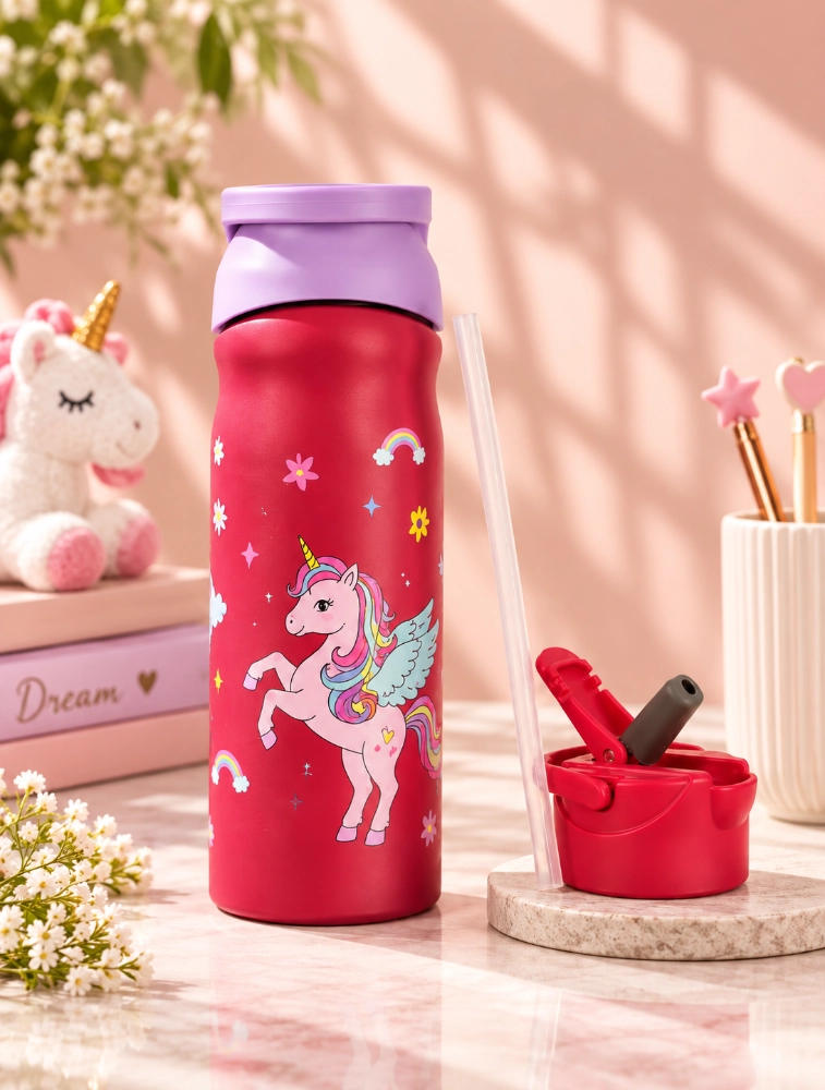 Sewad ColorPop Stainless Steel Sipper Bottle – Maroon, 500 ml
