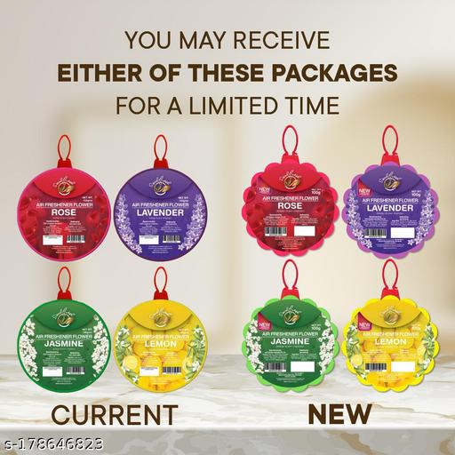 SOULFRESH Air freshener, Air Pocket, Flowers block for Bathroom and Toilet 100gm each - 4 flower