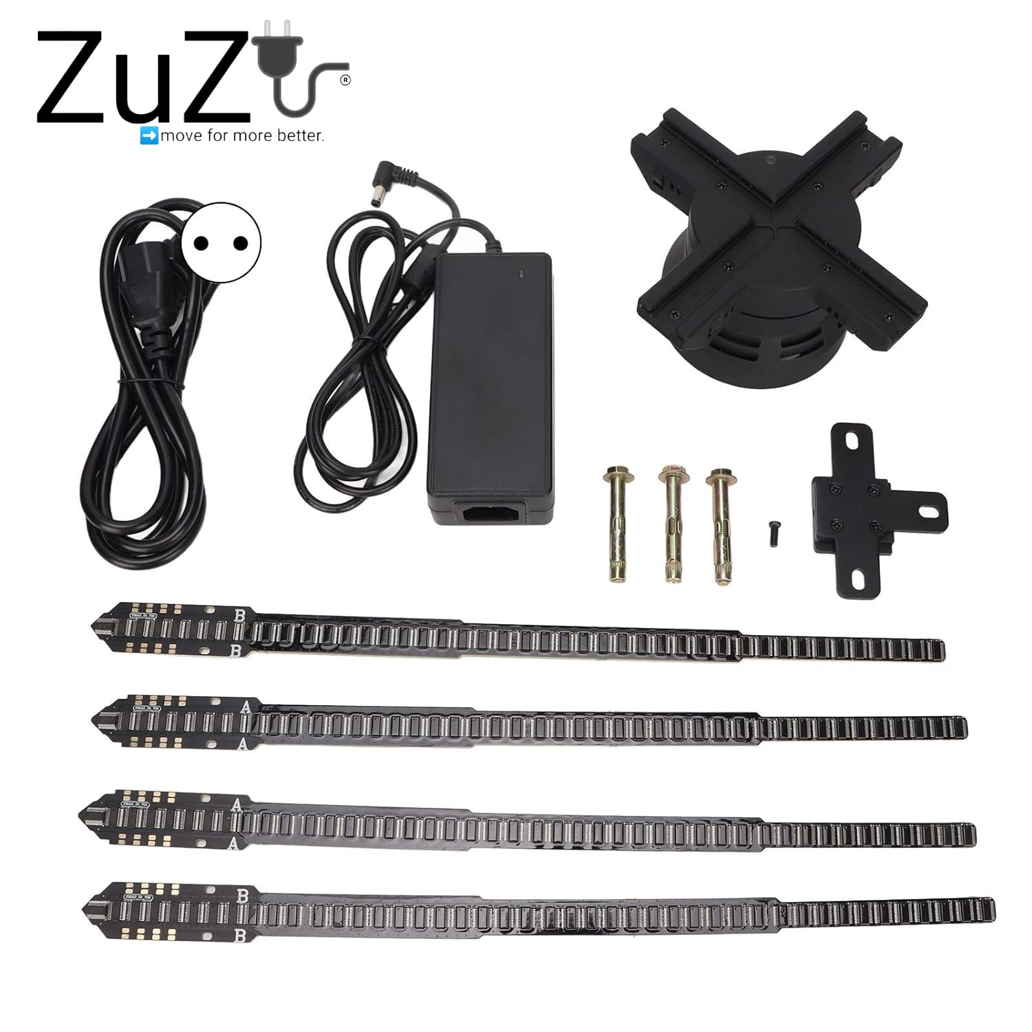 Zuzu Newly Updated Oct 2025 3D Hologram Fan Advertising Display with Wi-Fi Holographic Led Video Projector 4 Blade 52 Cm