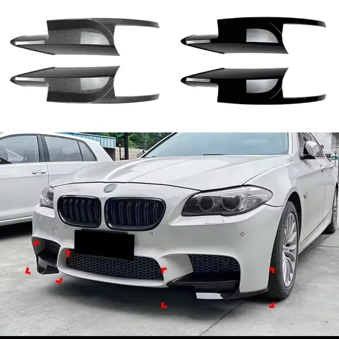 Front Bumper Side Air Vent Corner Trim Splitter Canard Fin For BMW 5 Series F10 M5 Sedan 2011 2012 2013 2014 2015 2016 2017