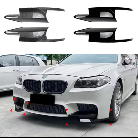 Front Bumper Side Air Vent Corner Trim Splitter Canard Fin For BMW 5 Series F10 M5 Sedan 2011 2012 2013 2014 2015 2016 2017