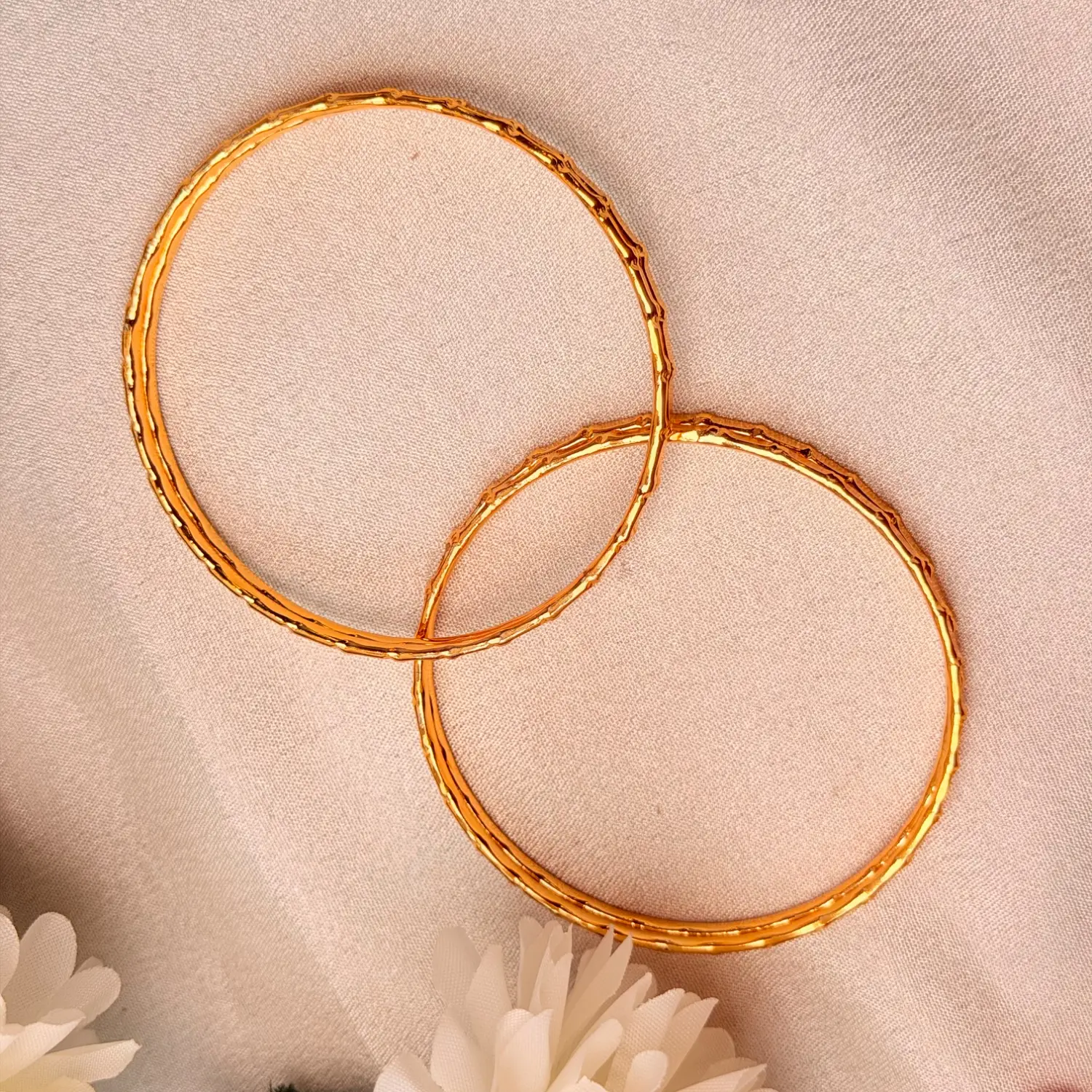 Classic Faceted Segment Gold-Plated Bangles